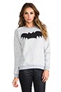 view 1 of 5 Bat Sweatshirt in Heather Grey