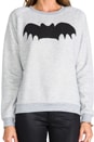 view 4 of 5 Bat Sweatshirt in Heather Grey