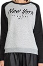 view 4 of 4 NY is Killing Me Sweatshirt in Grey Heather
