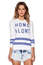 view 1 of 3 Home Alone Loose Fit Sweatshirt in Optical White & Blue