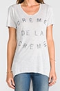 view 4 of 4 Creme De La Creme Tee in Heather Grey
