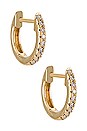 view 2 of 3 PENDIENTES MINI DIAMOND in Gold