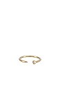 view 2 of 4 Diamond Nail Cuff Ring in Gold