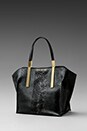 view 1 of 6 Danes Dry Python Perforated Small Shopper in Black