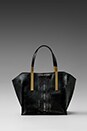 view 2 of 6 Danes Dry Python Perforated Small Shopper in Black