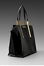 view 3 of 6 Danes Dry Python Perforated Small Shopper in Black