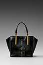 view 4 of 6 Danes Dry Python Perforated Small Shopper in Black