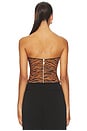 view 3 of 4 Vella Corset Top in Black & Copper