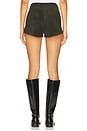 view 4 of 6 x REVOLVE Suede Waistband Shorts in Olive Green