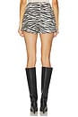 view 4 of 6 Ellis Shorts in Thin Black And White Zebra