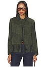 view 1 of 5 CHAQUETA SUEDE in Olive Suede