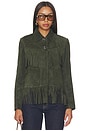 view 2 of 5 CHAQUETA SUEDE in Olive Suede