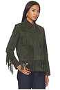 view 4 of 5 CHAQUETA SUEDE in Olive Suede