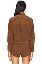 view 4 of 5 x REVOLVE Cropped Hair-on Cowhide Leather Jacket in Camel Suede