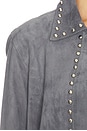 view 5 of 4 Studded Antar Coat in Grey Suede