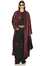 view 1 of 4 Palermo Leather Coat in Burgundy