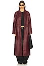 view 2 of 4 Palermo Leather Coat in Burgundy