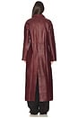 view 4 of 4 Palermo Leather Coat in Burgundy
