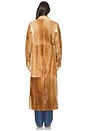 view 3 of 3 Antar Leather Coat in Brown Cowhide