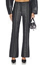 view 1 of 6 Lace Up Pants in Black Leather