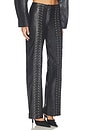 view 2 of 6 Lace Up Pants in Black Leather