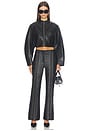 view 6 of 6 Lace Up Pants in Black Leather