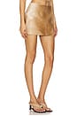 view 2 of 6 Cowhide Mini Skirt in Beige