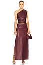view 5 of 6 SAIA MAXI DE COURO LAUREL in Burgundy