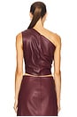 view 3 of 4 Laurel Leather Top in Burgundy
