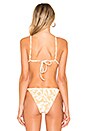 view 3 of 4 Hibiscus Bralette Bikini Top in Yellow & White