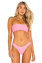 view 1 of 4 Signature Bandeau Bikini Top in Hot Pink