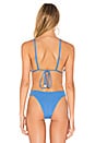view 3 of 4 Hydrangea Tri Bikini Top in Cornflower