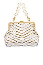 view 2 of 5 Lacey Pearl Frame Clutch in Clear