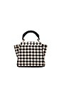 view 2 of 5 Eartha Iconic Mini Gingham Straw Top Handle in Black
