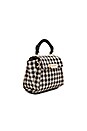 view 3 of 5 Eartha Iconic Mini Gingham Straw Top Handle in Black