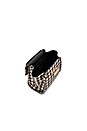view 4 of 5 Eartha Iconic Mini Gingham Straw Top Handle in Black