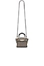 view 5 of 5 Eartha Iconic Mini Gingham Straw Top Handle in Black