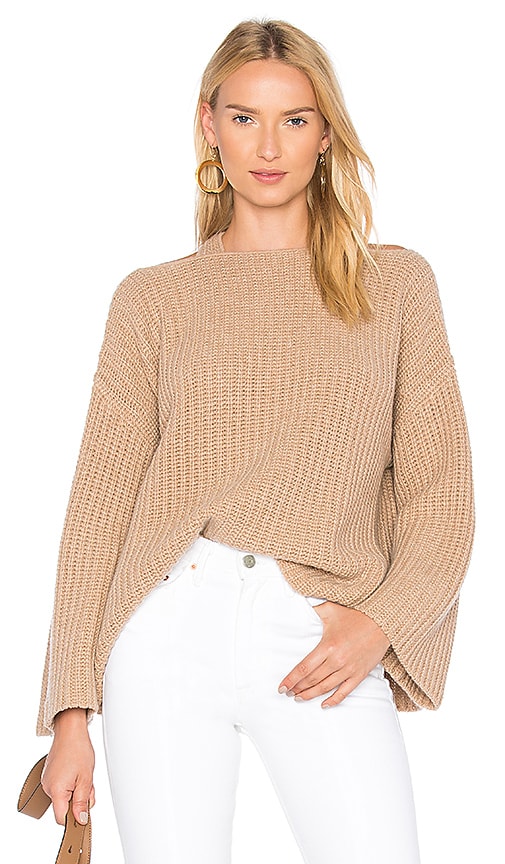 DEREK LAM 10 CROSBY Crossover Pullover in Camel