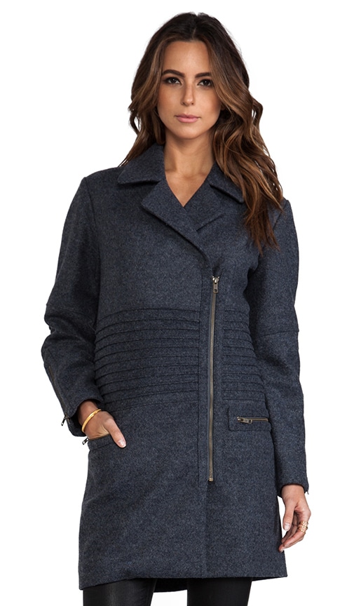 Engineered Long Moto Coat