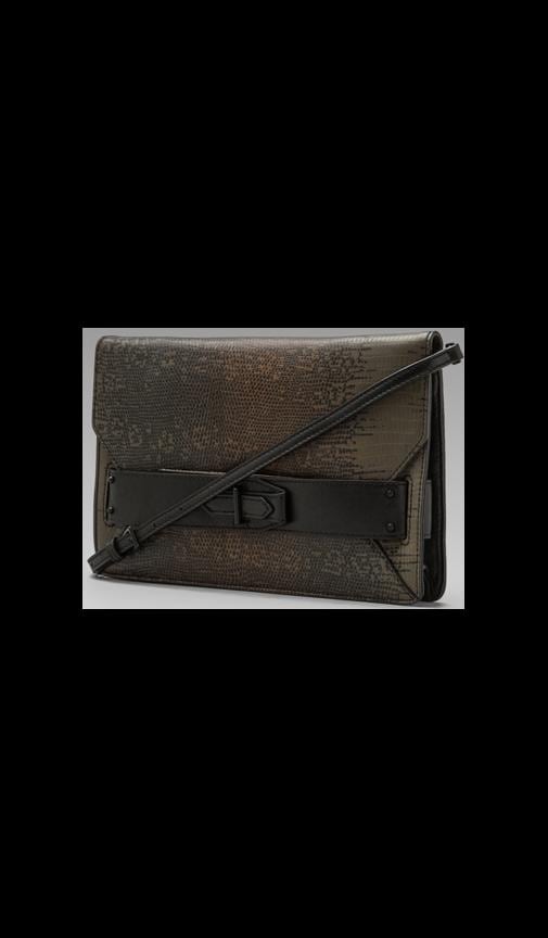 Ombre Lizard Print Folio Clutch