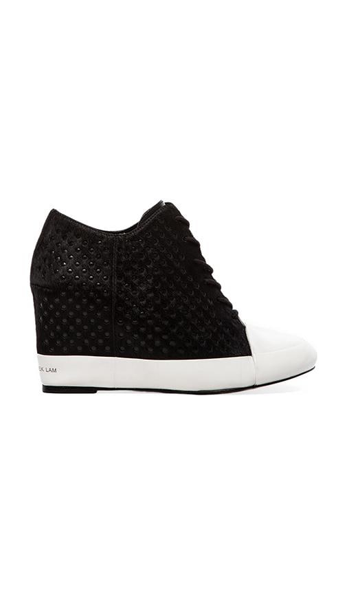 Meryl Sneaker Wedge with Calf Fur