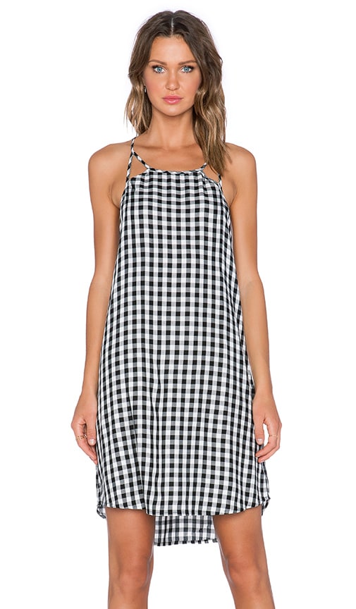 Gingham Cut Out Slip Dress
