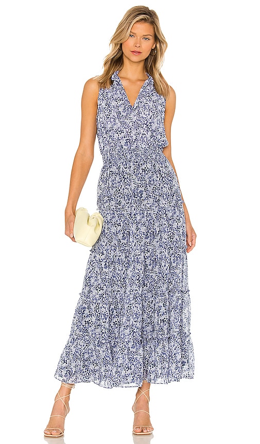 1. STATE Tiered Maxi Dress in White & Blue | REVOLVE
