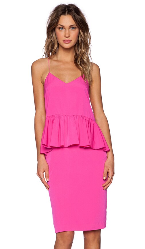 fuschia midi dress