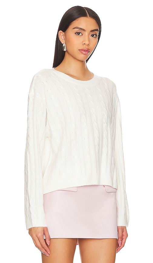Shop 1.state Cable Sweater In Ivory