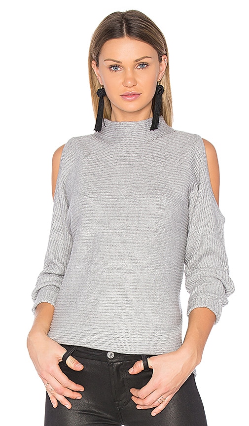 1. STATE Cold Shoulder Sweater in Light Heather Grey REVOLVE