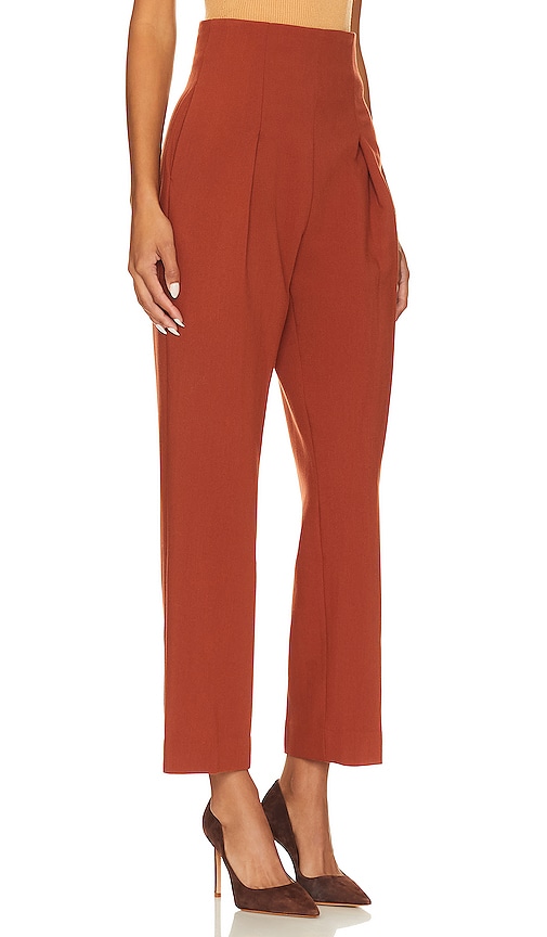 Shop 1.state High Waisted Pleated Carrot Pant In Roasted Russett