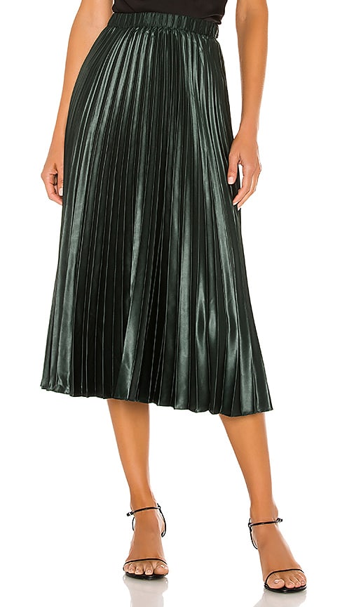 1 state green pleated sale skirt