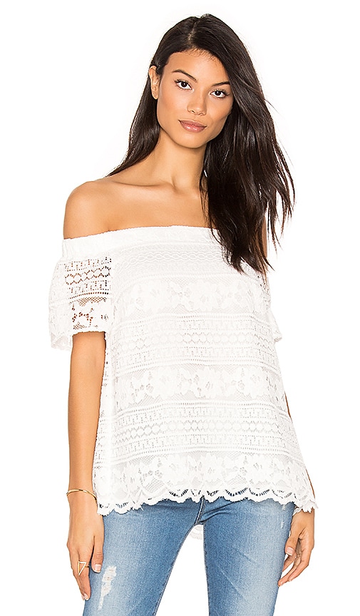 1. STATE Off Shoulder Blouse in Cloud | REVOLVE