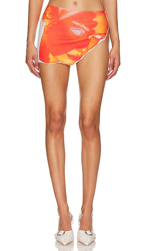 Shop 1xblue Burn Skirt In 橙色